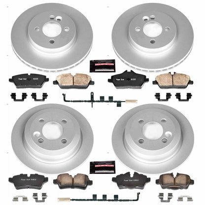 PowerStop Power Stop 07-10 Mini Cooper Front & Rear Z23 Evolution Sport Coated Brake Kit CRK6298