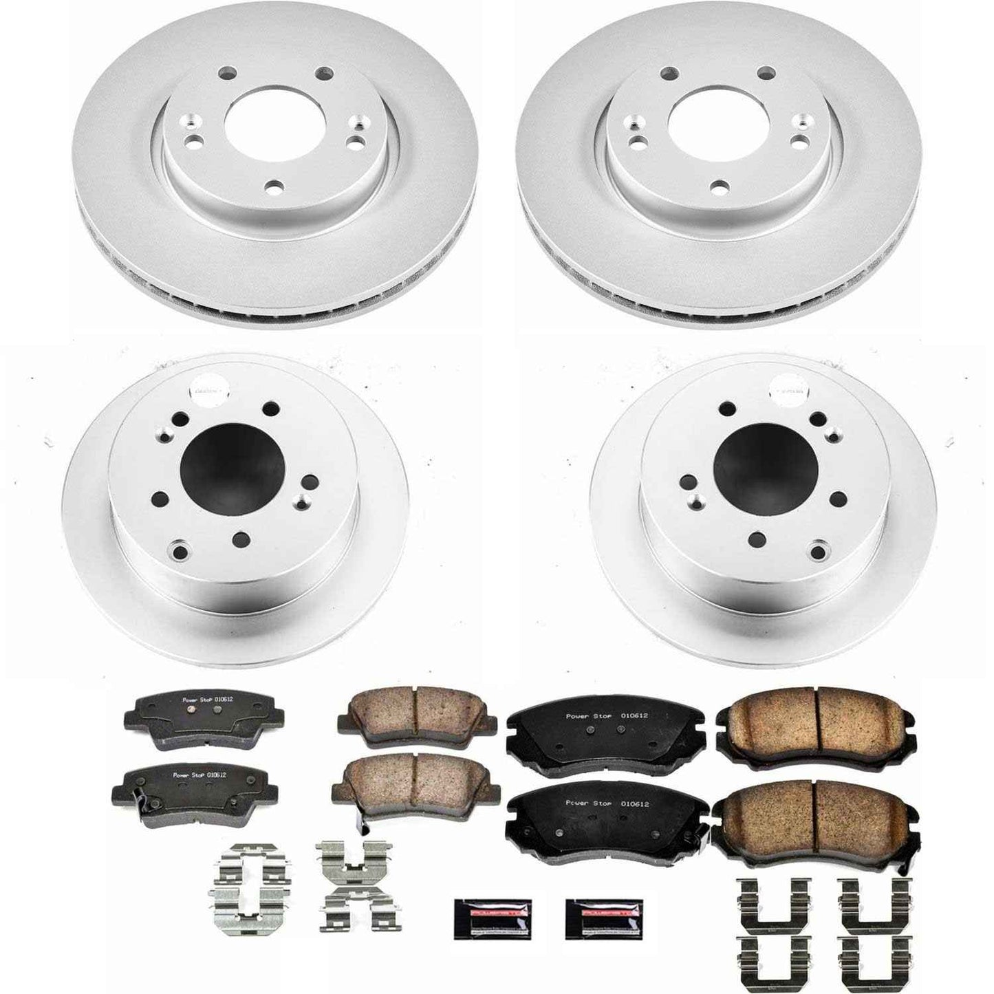 PowerStop Power Stop 12-13 Kia Soul Front & Rear Z17 Evolution Geomet Coated Brake Kit CRK6303