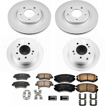 PowerStop Power Stop 12-13 Kia Soul Front & Rear Z17 Evolution Geomet Coated Brake Kit CRK6303