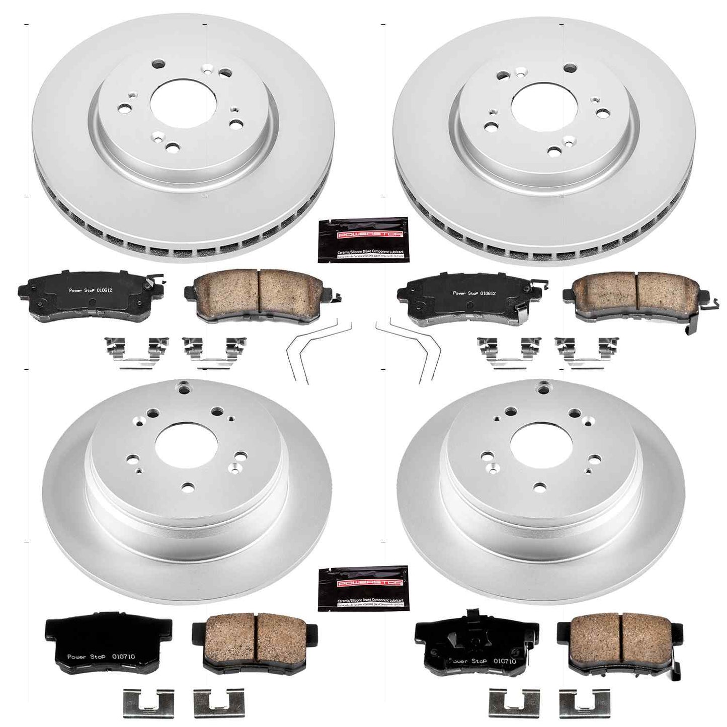 PowerStop Power Stop 12-16 Honda CR-V Front & Rear Z17 Evolution Geomet Coated Brake Kit CRK6305