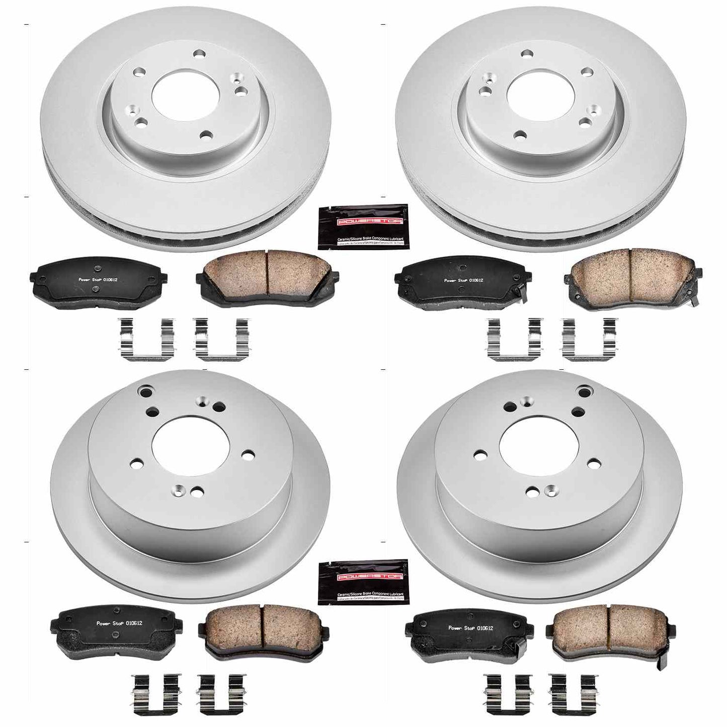 PowerStop Power Stop 10-15 Hyundai Tucson Front & Rear Z17 Evolution Geomet Coated Brake Kit CRK6307