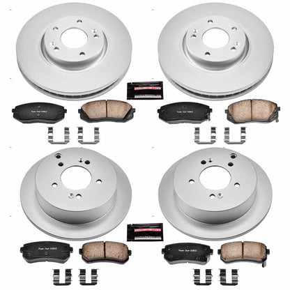 PowerStop Power Stop 10-15 Hyundai Tucson Front & Rear Z17 Evolution Geomet Coated Brake Kit CRK6307