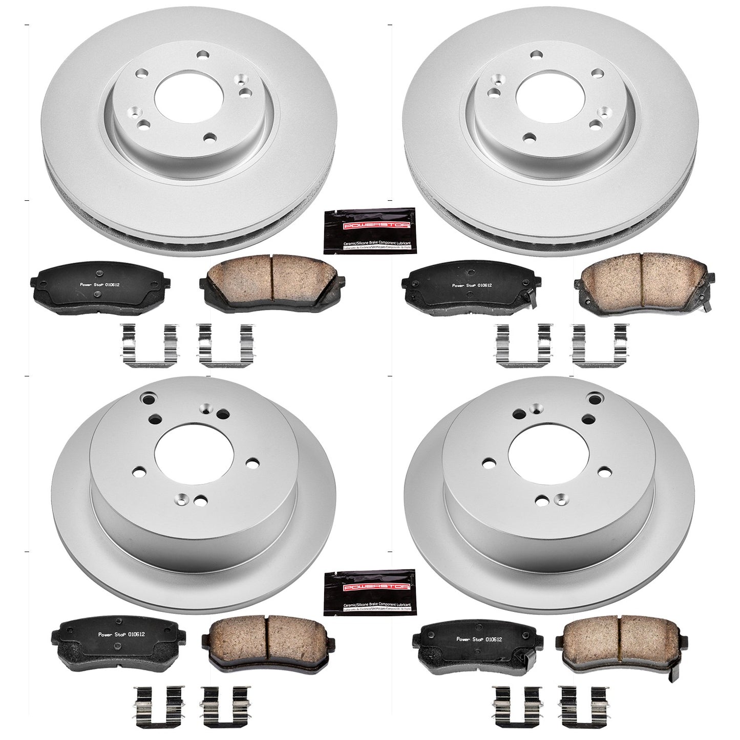 PowerStop Power Stop 10-15 Hyundai Tucson Front & Rear Z17 Evolution Geomet Coated Brake Kit CRK6307