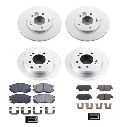 PowerStop Power Stop 10-11 Kia Soul Front & Rear Z17 Evolution Geomet Coated Brake Kit CRK6310