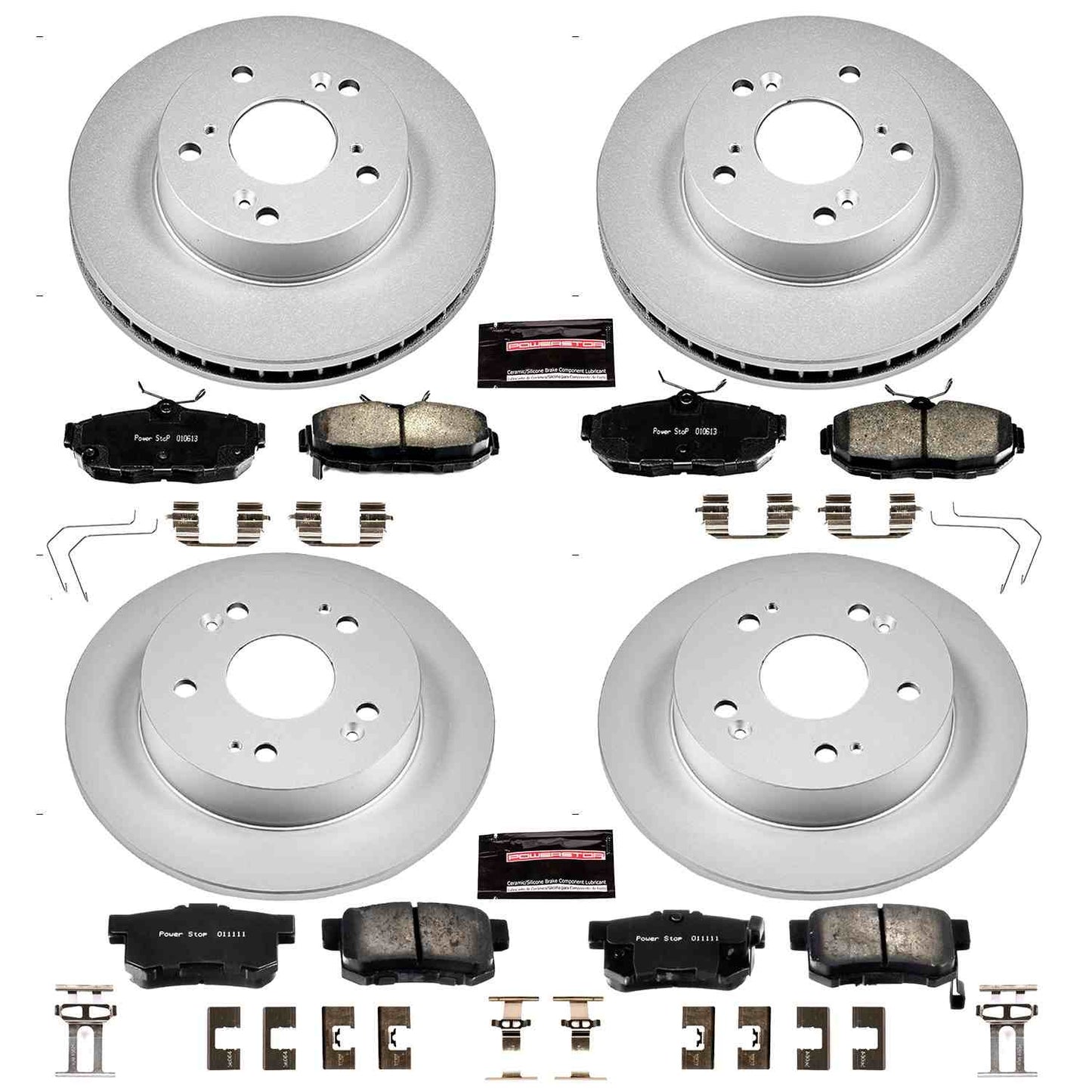 PowerStop Power Stop 2012 Honda Civic Front & Rear Z17 Evolution Geomet Coated Brake Kit CRK6320