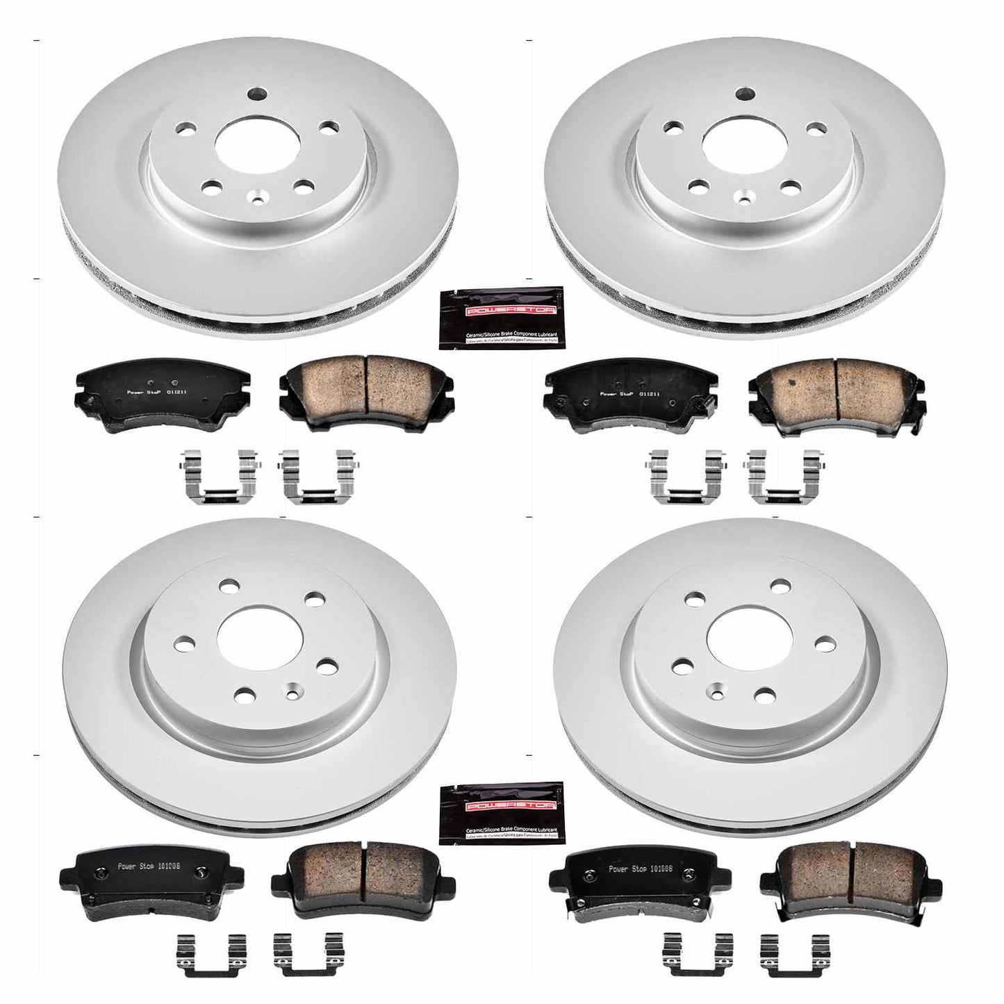 PowerStop Power Stop 2017 Buick Regal Front & Rear Z17 Evolution Geomet Coated Brake Kit CRK6330