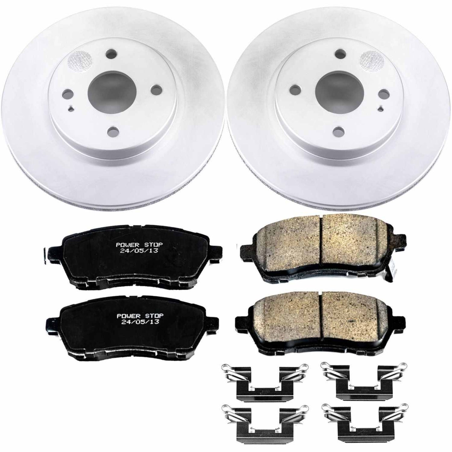 PowerStop Power Stop 11-14 Mazda 2 Front Z17 Evolution Geomet Coated Brake Kit CRK6344