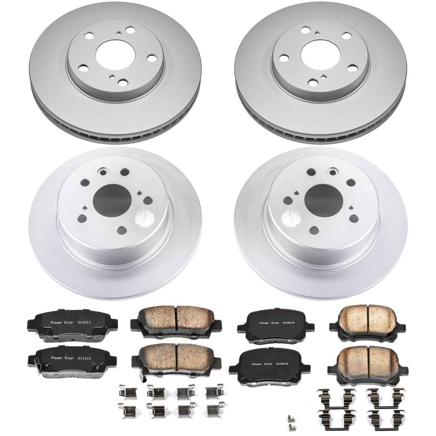 PowerStop Power Stop 98-99 Toyota Avalon Front & Rear Z17 Evolution Geomet Coated Brake Kit CRK6345