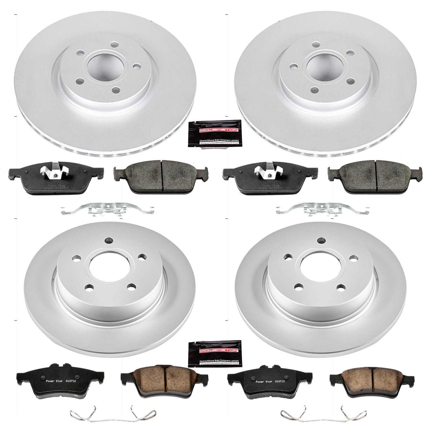 PowerStop Power Stop 13-14 Ford Focus Front & Rear Z23 Evolution Sport Coated Brake Kit CRK6350