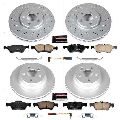 PowerStop Power Stop 07-09 Mercedes-Benz E350 Front & Rear Z23 Evolution Sport Coated Brake Kit CRK6358