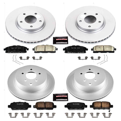 PowerStop Power Stop 11-17 Nissan Quest Front & Rear Z17 Evolution Geomet Coated Brake Kit CRK6361