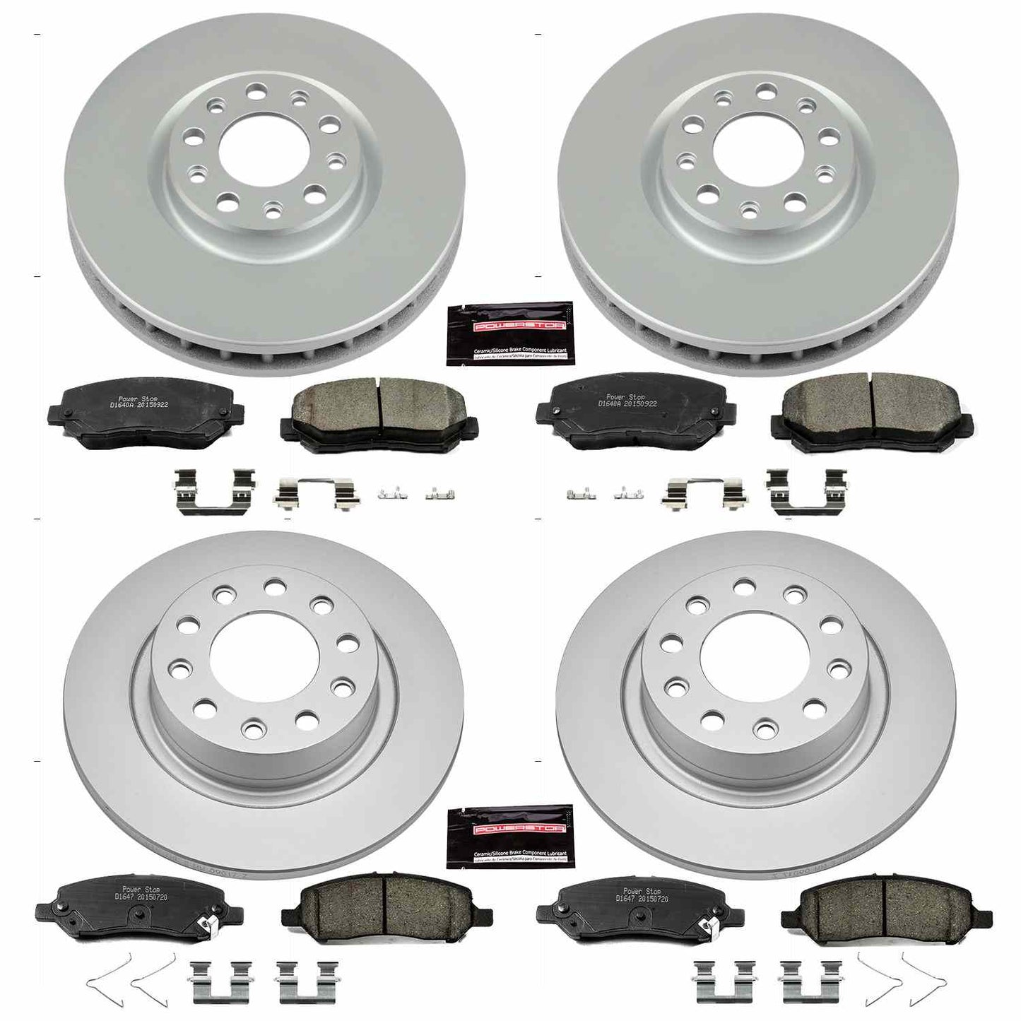 PowerStop Power Stop 13-16 Dodge Dart Front & Rear Z17 Evolution Geomet Coated Brake Kit CRK6373