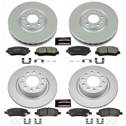 PowerStop Power Stop 13-16 Dodge Dart Front & Rear Z17 Evolution Geomet Coated Brake Kit CRK6373