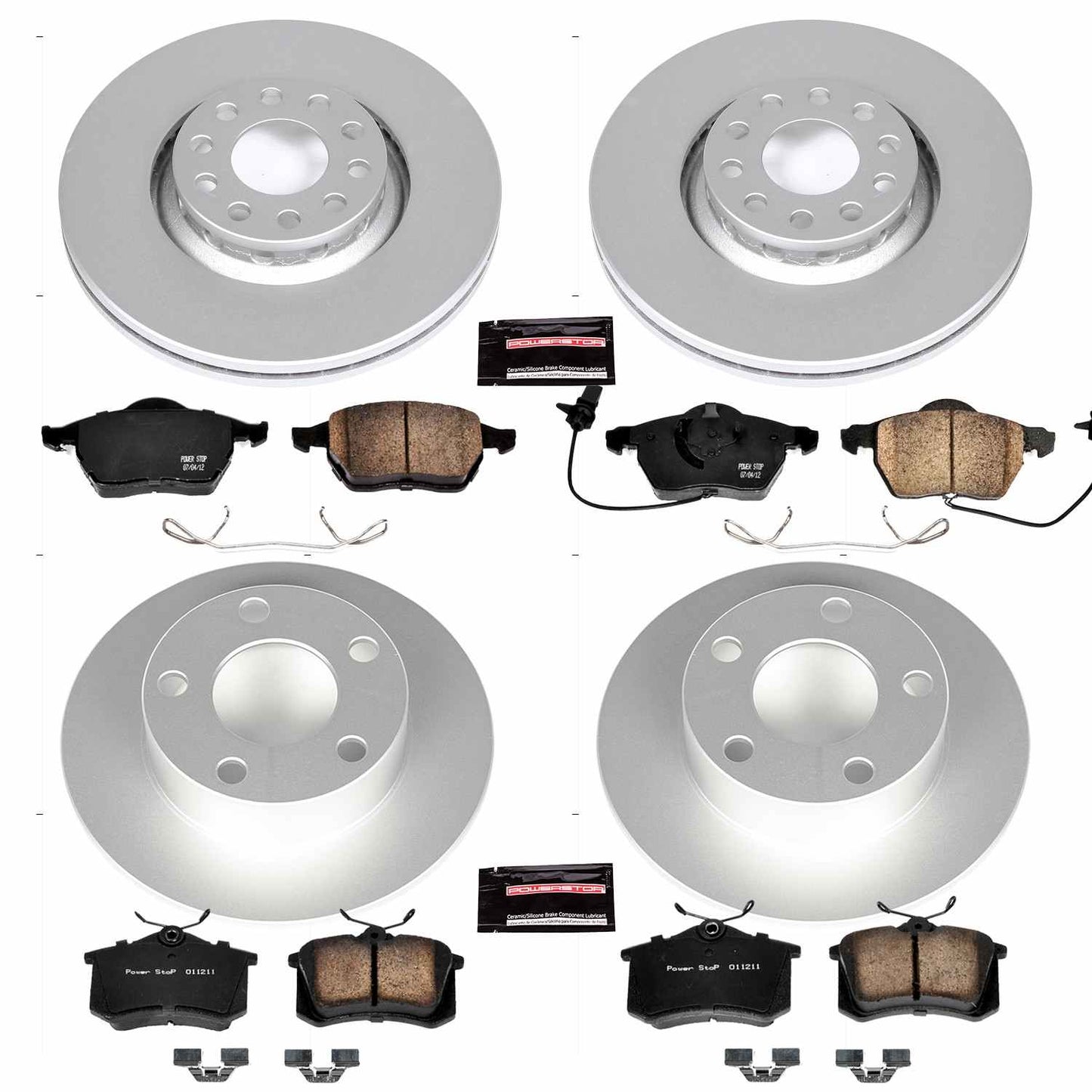 PowerStop Power Stop 98-04 Audi A6 Front & Rear Z23 Evolution Sport Coated Brake Kit CRK637