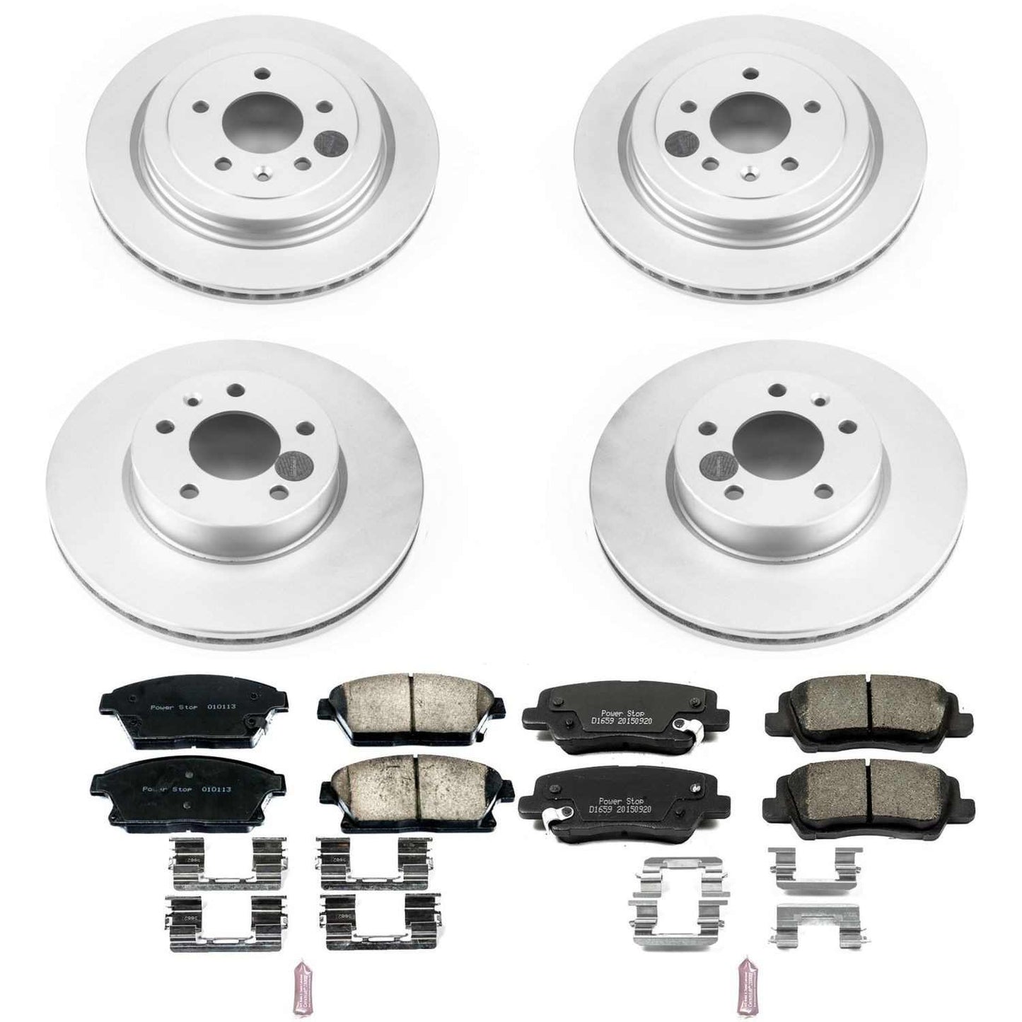 PowerStop Power Stop 13-15 Cadillac ATS Front & Rear Z17 Evolution Geomet Coated Brake Kit CRK6387