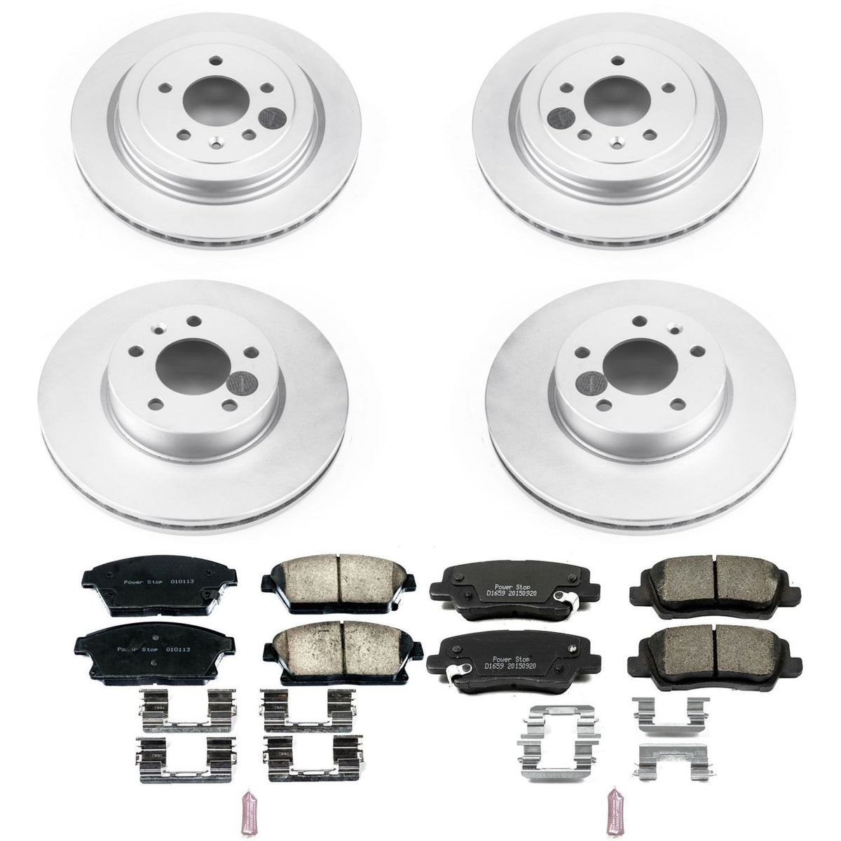 PowerStop Power Stop 13-15 Cadillac ATS Front & Rear Z17 Evolution Geomet Coated Brake Kit CRK6387