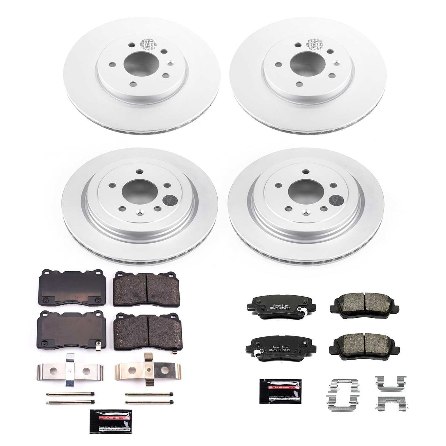 PowerStop Power Stop 13-15 Cadillac ATS Front & Rear Z17 Evolution Geomet Coated Brake Kit CRK6390