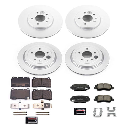 PowerStop Power Stop 13-15 Cadillac ATS Front & Rear Z17 Evolution Geomet Coated Brake Kit CRK6390