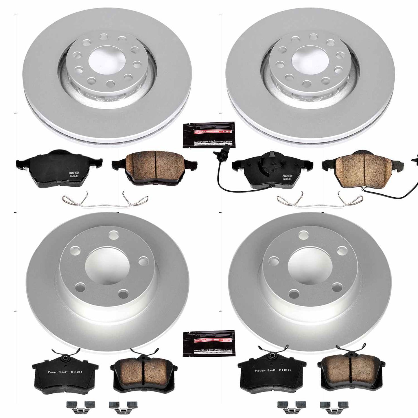 PowerStop Power Stop 98-04 Audi A6 Quattro Front & Rear Z23 Evolution Sport Coated Brake Kit CRK639