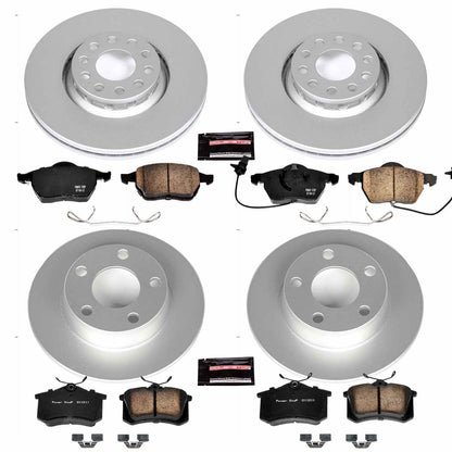 PowerStop Power Stop 98-04 Audi A6 Quattro Front & Rear Z23 Evolution Sport Coated Brake Kit CRK639