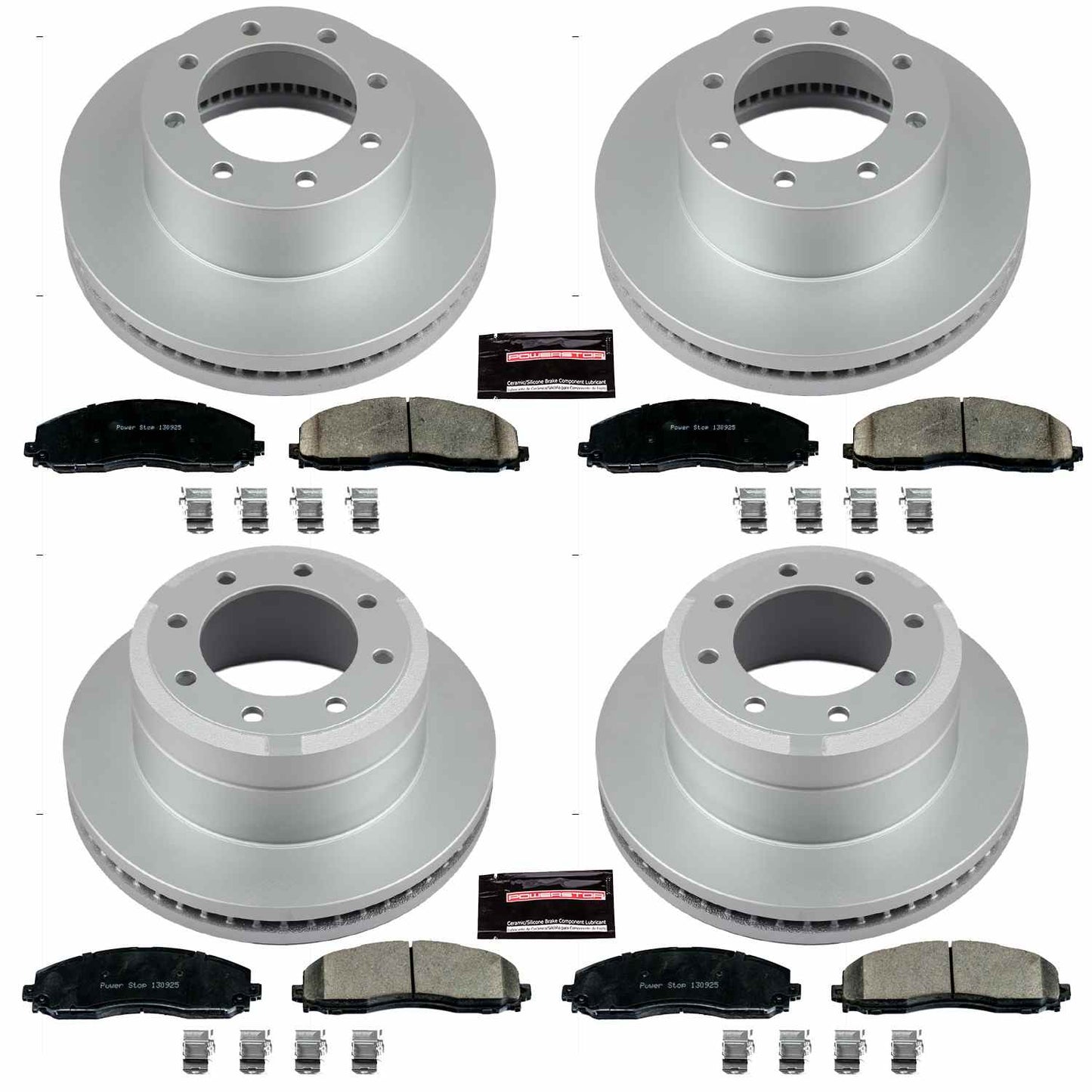 PowerStop Power Stop 13-19 Ford F-250 Super Duty Front & Rear Z17 Evolution Geomet Coated Brake Kit CRK6405