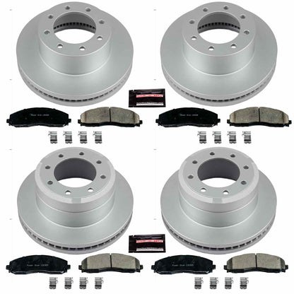 PowerStop Power Stop 13-19 Ford F-250 Super Duty Front & Rear Z17 Evolution Geomet Coated Brake Kit CRK6405