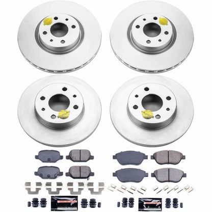 PowerStop Power Stop 12-18 Fiat 500 Front & Rear Z23 Evolution Sport Coated Brake Kit CRK6427