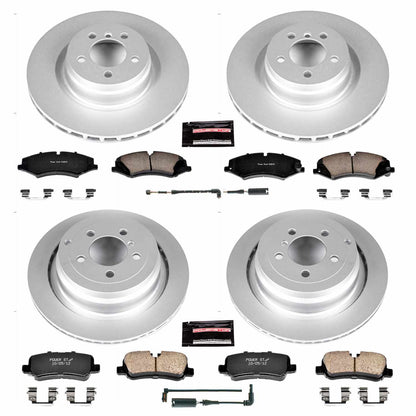 PowerStop Power Stop 10-12 Land Rover Range Rover Front & Rear Z23 Evolution Sport Coated Brake Kit CRK6476