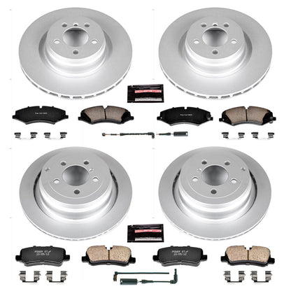 PowerStop Power Stop 10-12 Land Rover Range Rover Front & Rear Z23 Evolution Sport Coated Brake Kit CRK6476