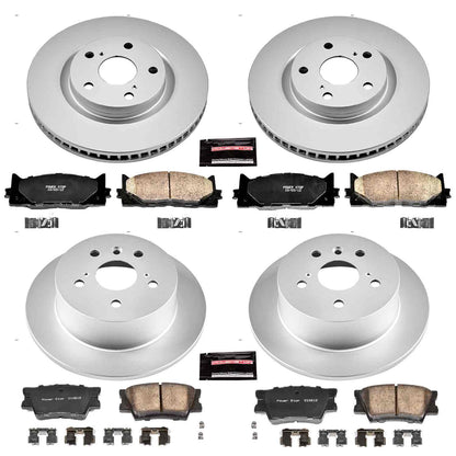 PowerStop Power Stop 13-18 Lexus ES300h Front & Rear Z17 Evolution Geomet Coated Brake Kit CRK6480
