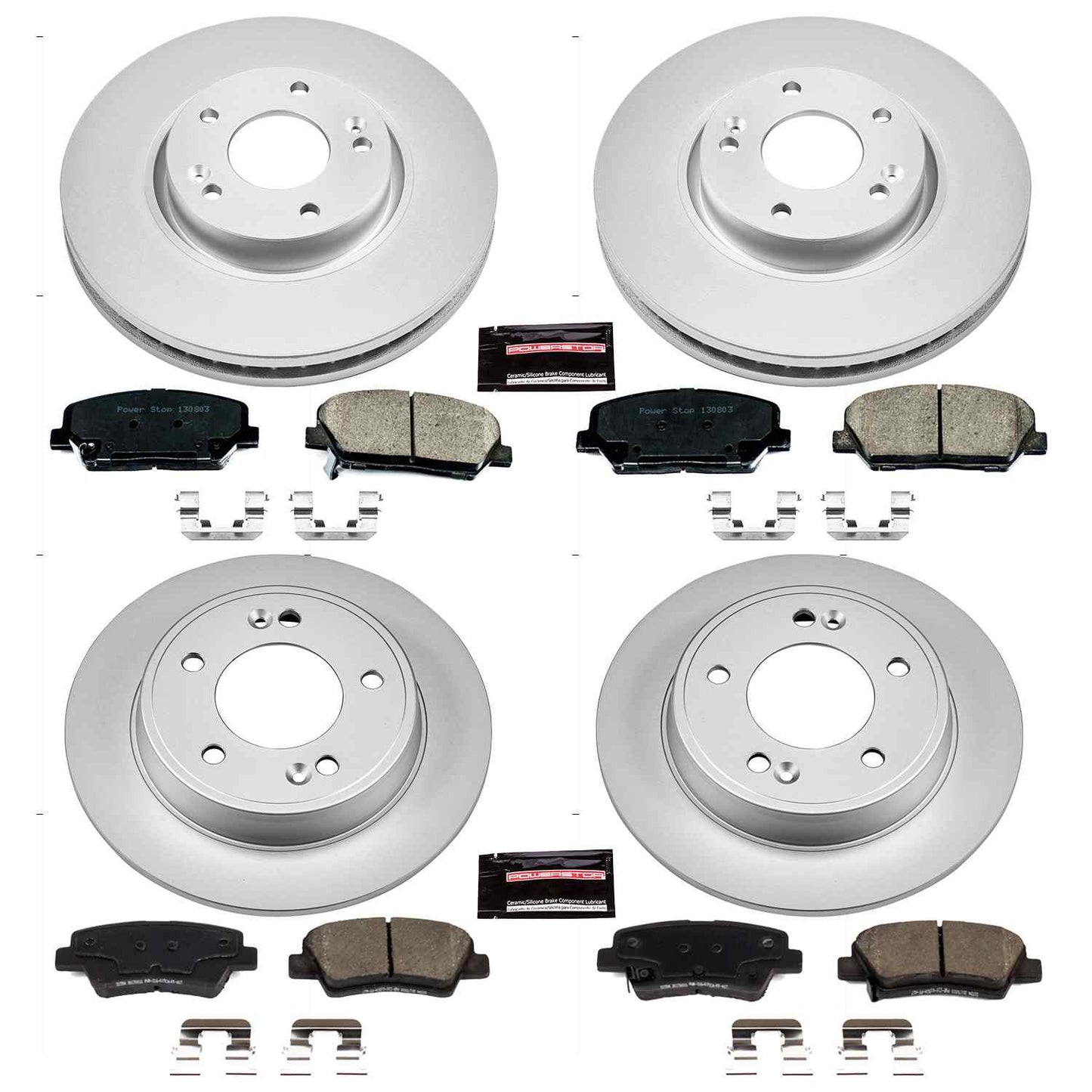 PowerStop Power Stop 13-15 Hyundai Veloster Front & Rear Z17 Evolution Geomet Coated Brake Kit CRK6485