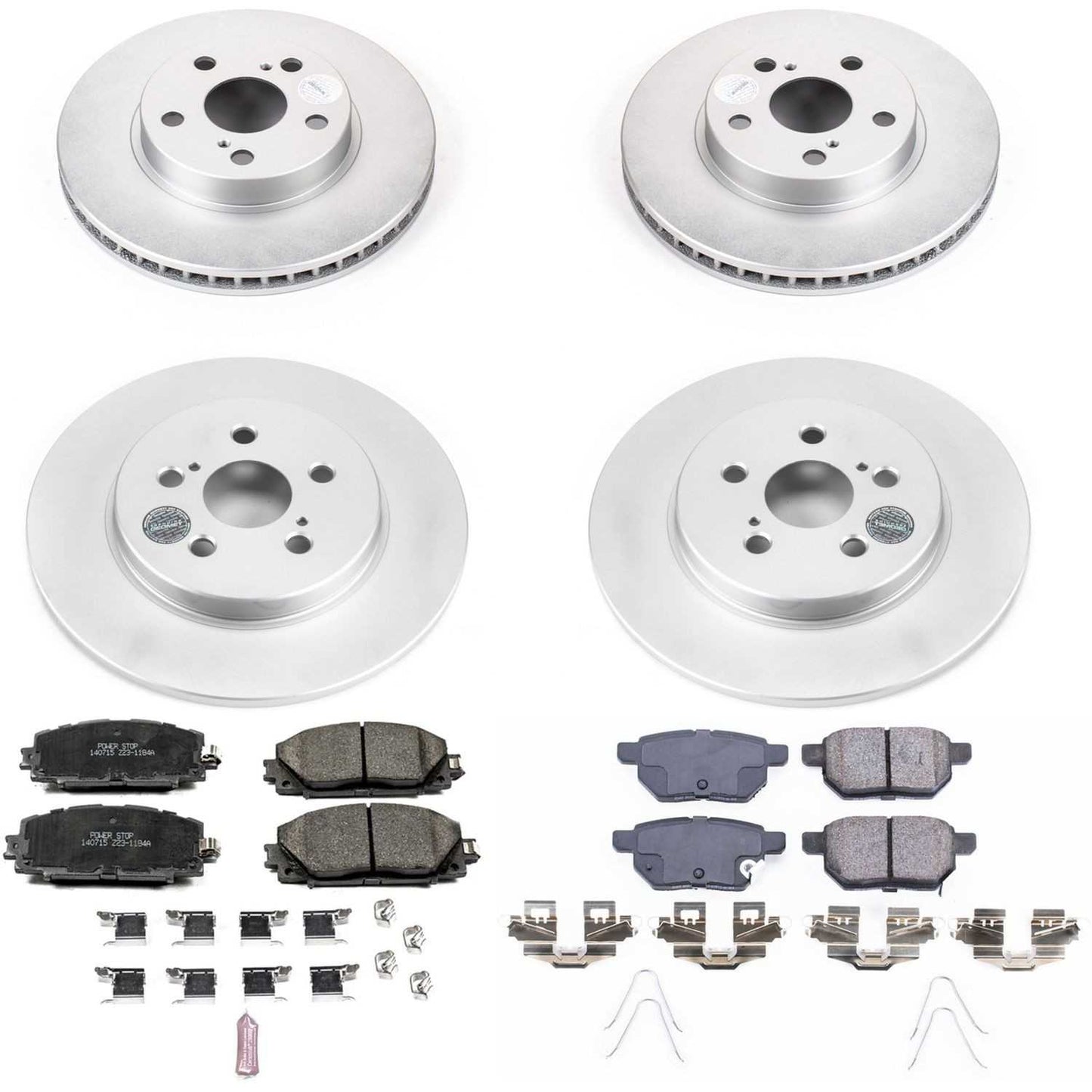 PowerStop Power Stop 11-17 Lexus CT200h Front & Rear Z17 Evolution Geomet Coated Brake Kit CRK6487