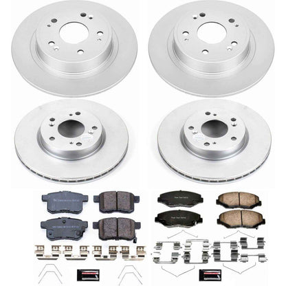 PowerStop Power Stop 13-17 Honda Accord Front & Rear Z17 Evolution Geomet Coated Brake Kit CRK6491