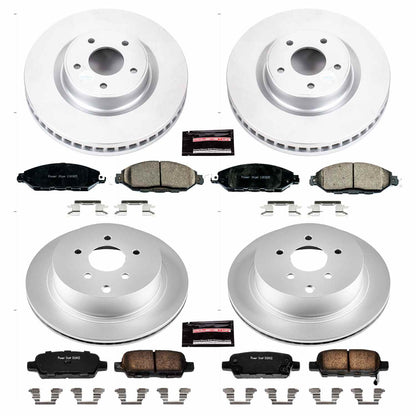 PowerStop Power Stop 2013 Infiniti JX35 Front & Rear Z17 Evolution Geomet Coated Brake Kit CRK6497