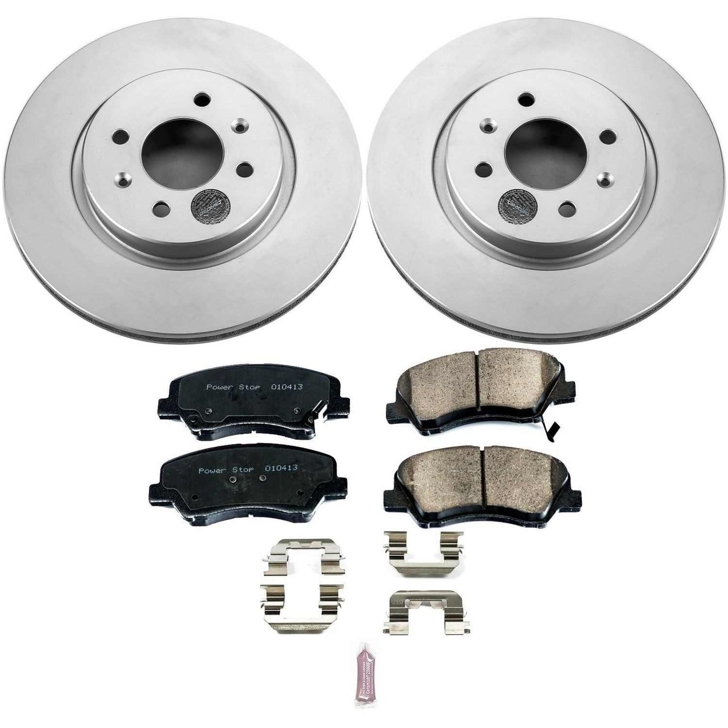 PowerStop Power Stop 12-18 Kia Rio Front Z17 Evolution Geomet Coated Brake Kit CRK6499