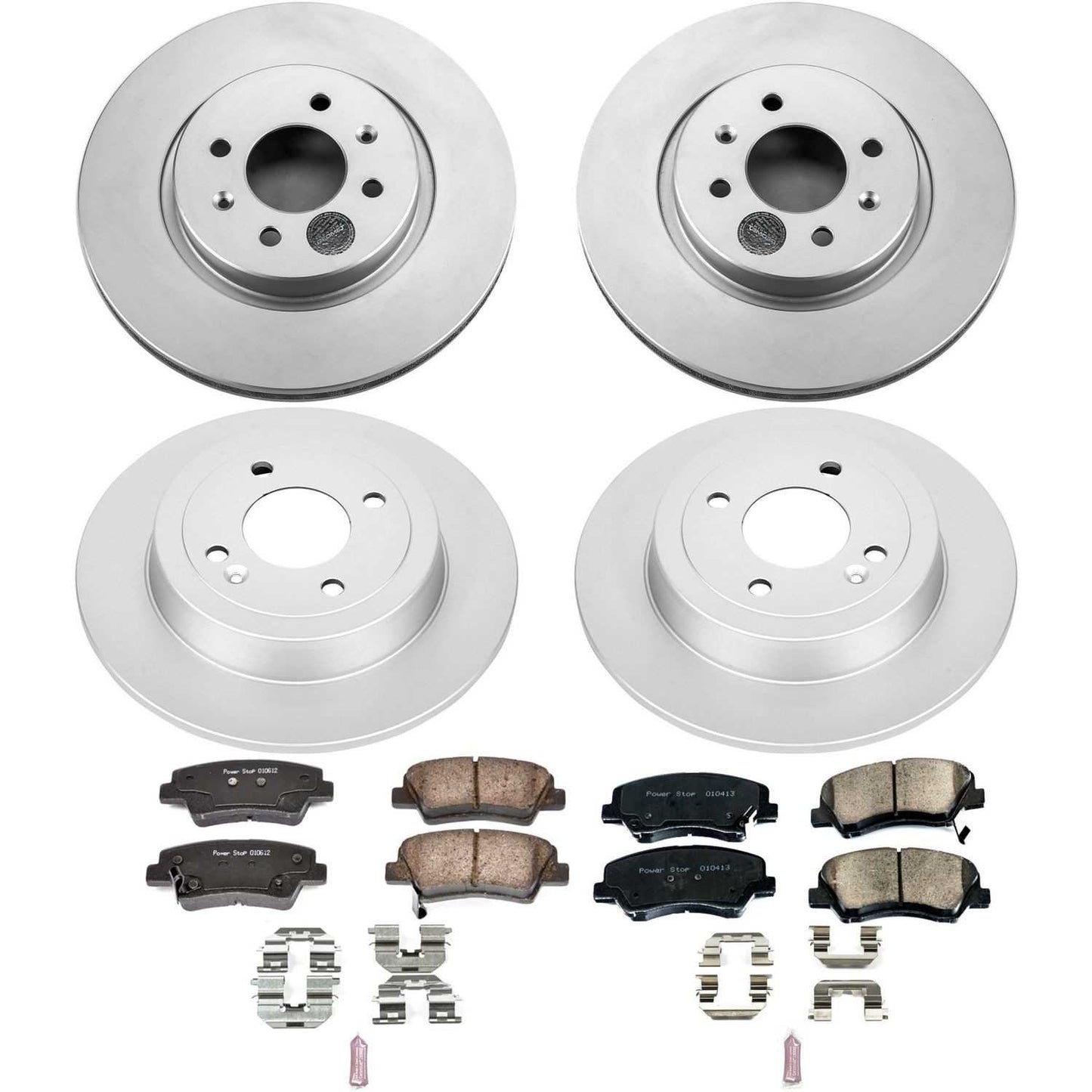 PowerStop Power Stop 12-18 Kia Rio Front & Rear Z17 Evolution Geomet Coated Brake Kit CRK6500