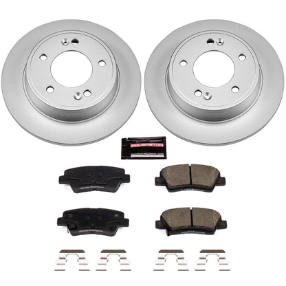 PowerStop Power Stop 12-17 Hyundai Veloster Rear Z17 Evolution Geomet Coated Brake Kit CRK6502