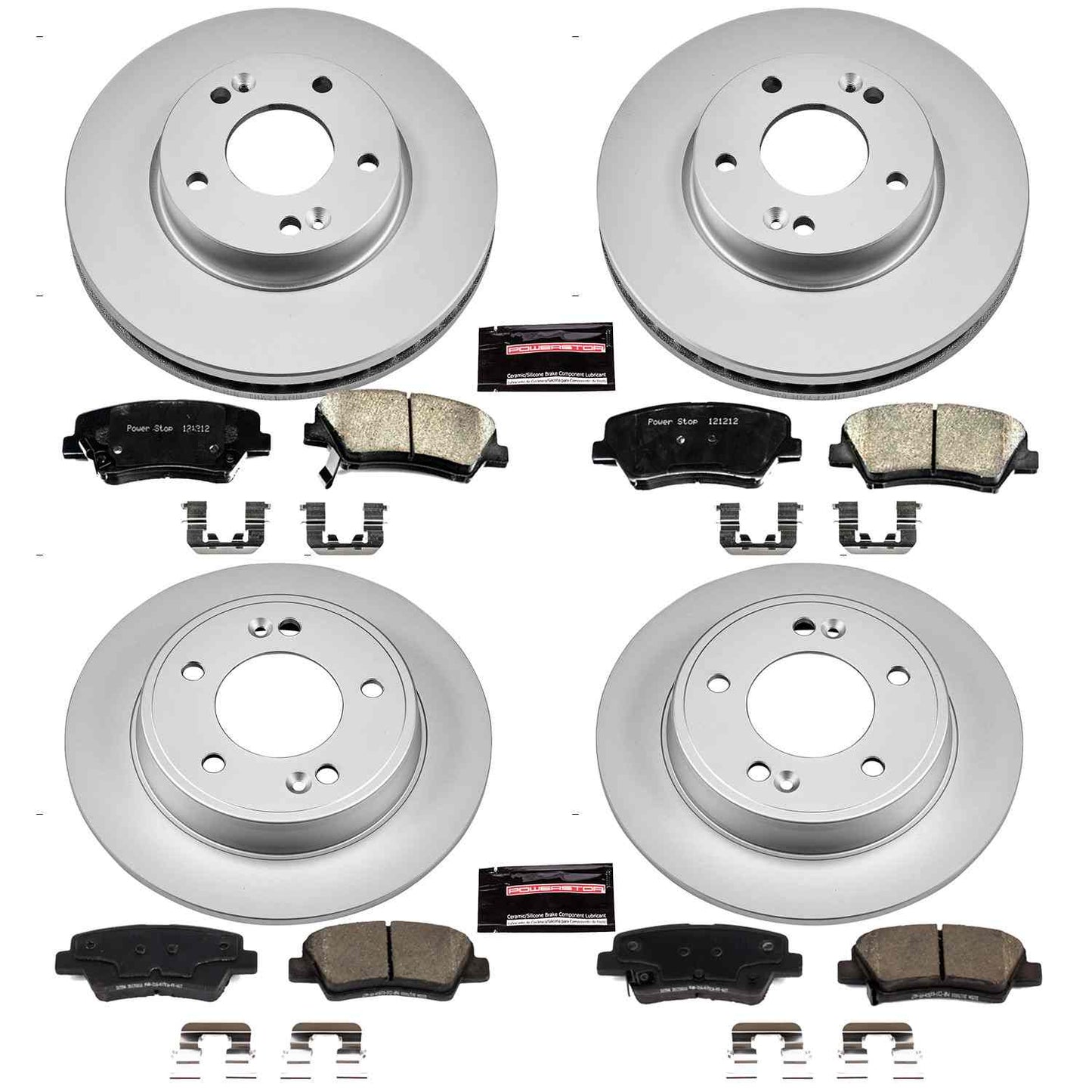 PowerStop Power Stop 12-15 Hyundai Veloster Front & Rear Z17 Evolution Geomet Coated Brake Kit CRK6506