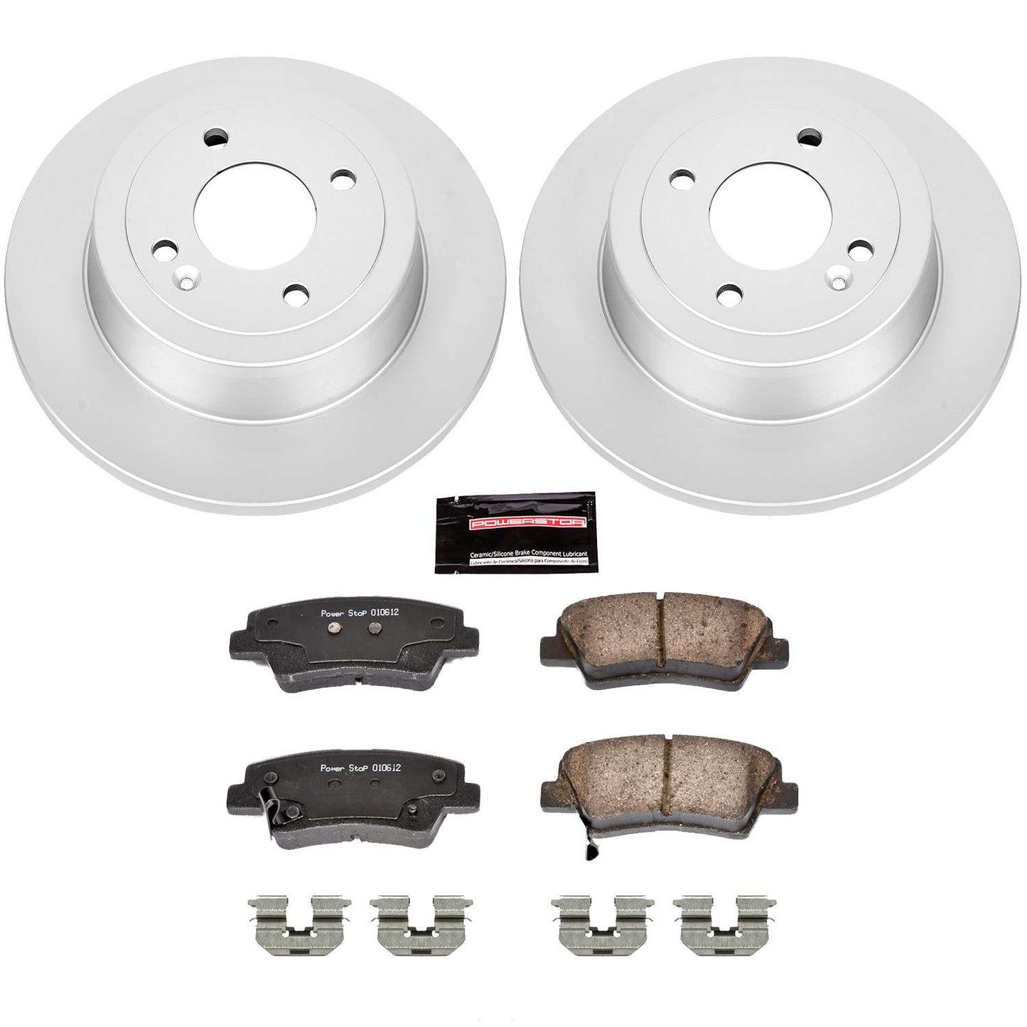 PowerStop Power Stop 12-18 Hyundai Accent Rear Z17 Evolution Geomet Coated Brake Kit CRK6507