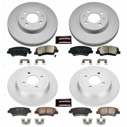 PowerStop Power Stop 12-18 Hyundai Accent Front & Rear Z17 Evolution Geomet Coated Brake Kit CRK6509