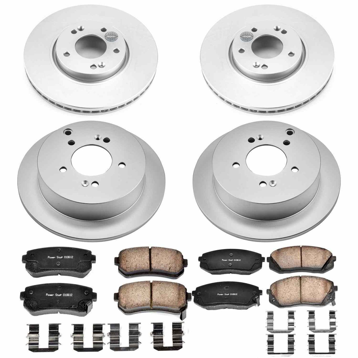 PowerStop Power Stop 12-16 Kia Sportage Front & Rear Z17 Evolution Geomet Coated Brake Kit CRK6511