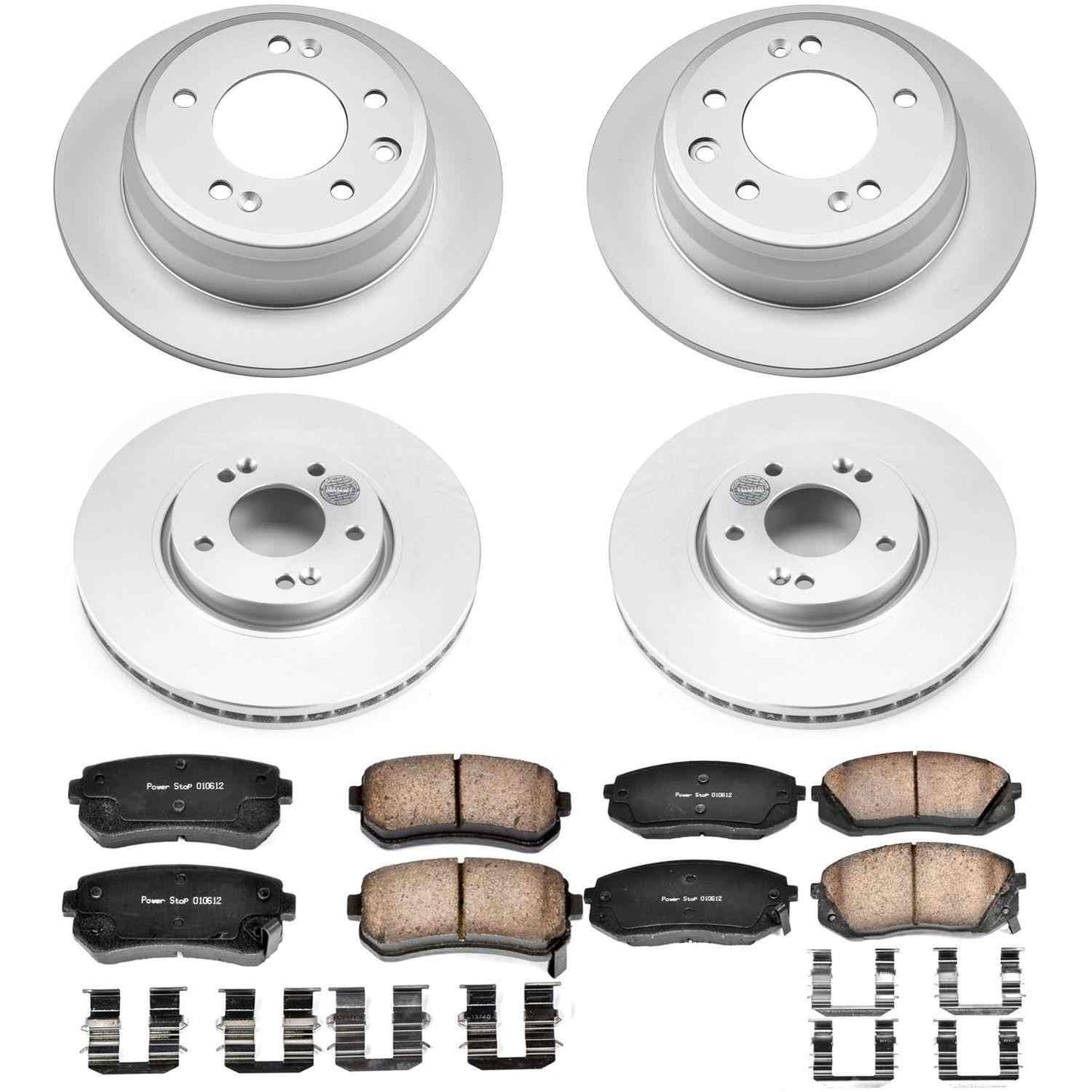 PowerStop Power Stop 12-16 Kia Sportage Front & Rear Z17 Evolution Geomet Coated Brake Kit CRK6512