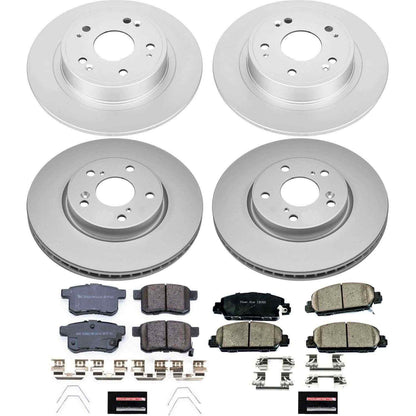 PowerStop Power Stop 13-17 Honda Accord Front & Rear Z17 Evolution Geomet Coated Brake Kit CRK6516