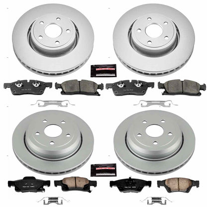 PowerStop Power Stop 13-16 Dodge Durango Front & Rear Z17 Evolution Geomet Coated Brake Kit CRK6537