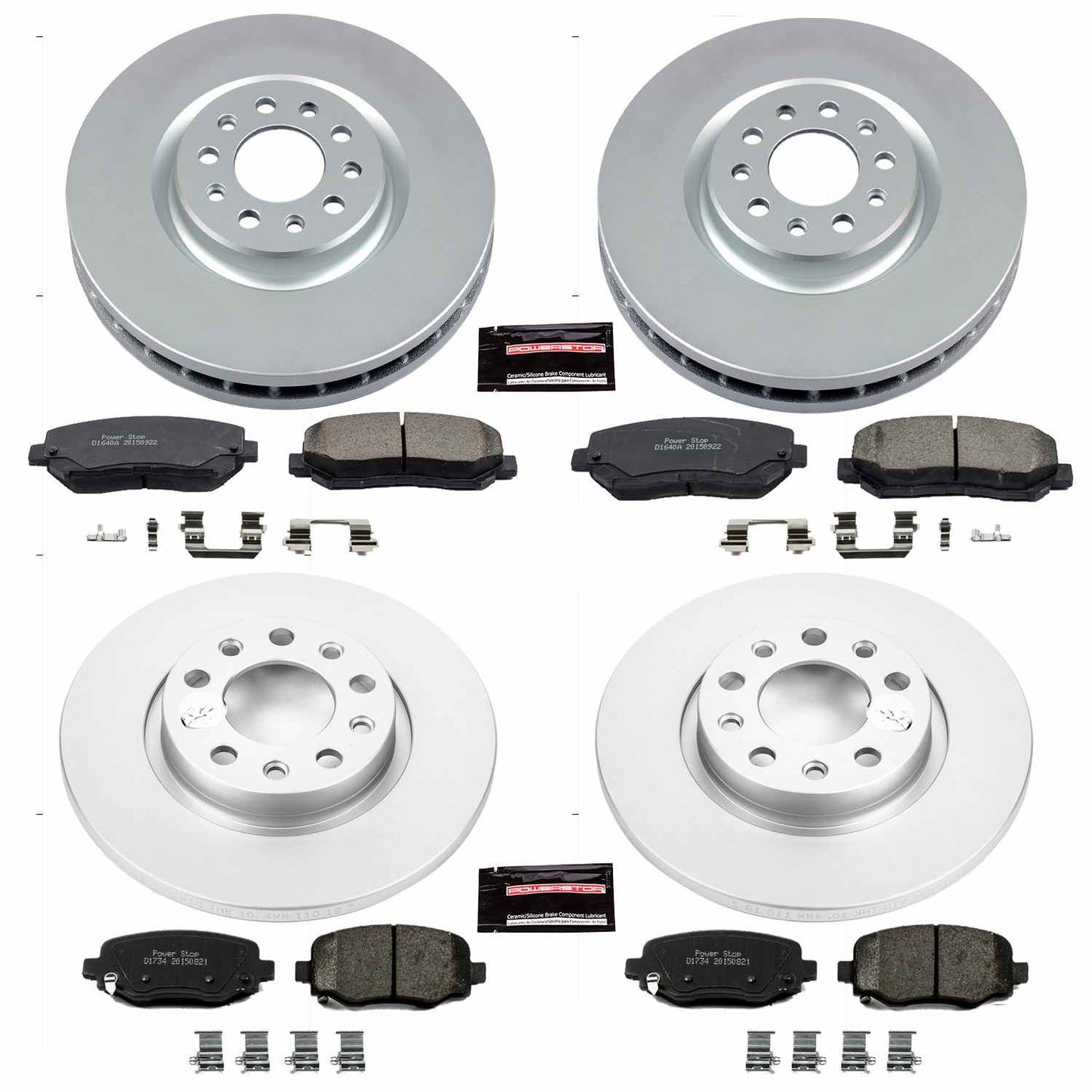 PowerStop Power Stop 15-17 Chrysler 200 Front & Rear Z17 Evolution Geomet Coated Brake Kit CRK6539