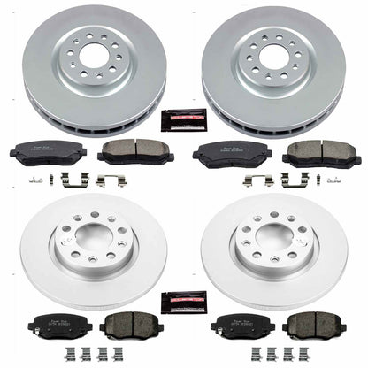 PowerStop Power Stop 15-17 Chrysler 200 Front & Rear Z17 Evolution Geomet Coated Brake Kit CRK6539