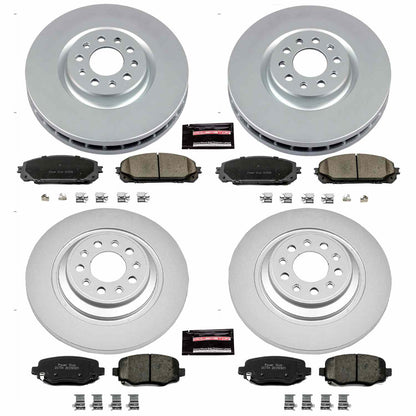 PowerStop Power Stop 14-16 Jeep Cherokee Front & Rear Z17 Evolution Geomet Coated Brake Kit CRK6541