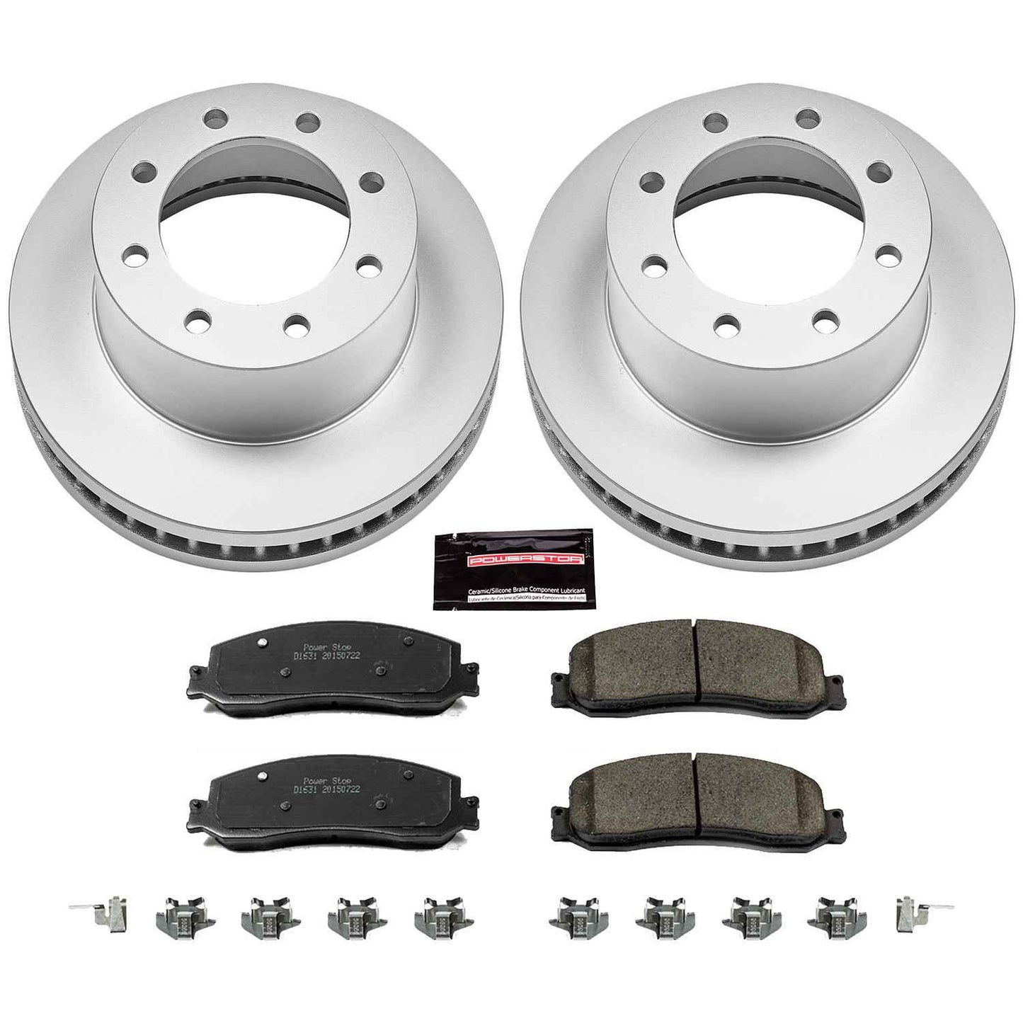 PowerStop Power Stop 2012 Ford F-250 Super Duty Front Z17 Evolution Geomet Coated Brake Kit CRK6545