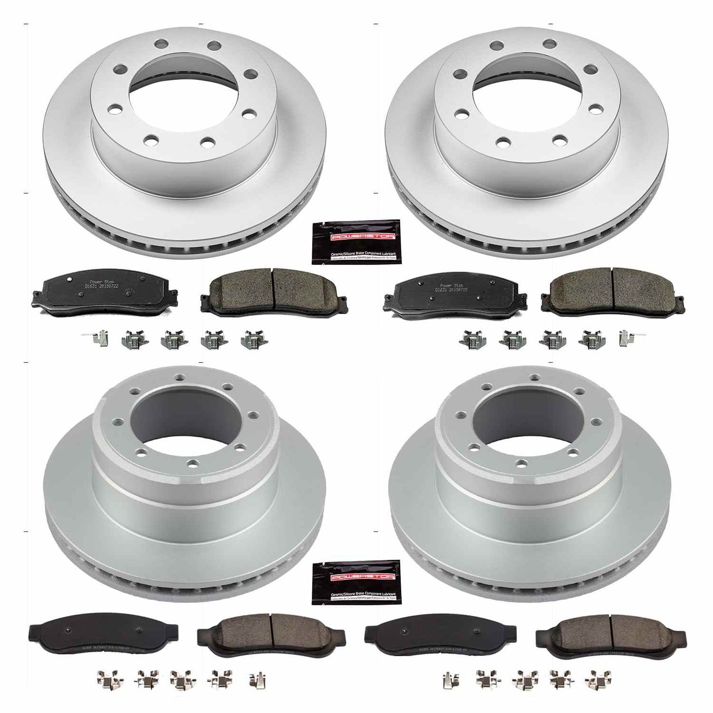 PowerStop Power Stop 2012 Ford F-350 Super Duty Front & Rear Z17 Evolution Geomet Coated Brake Kit CRK6546