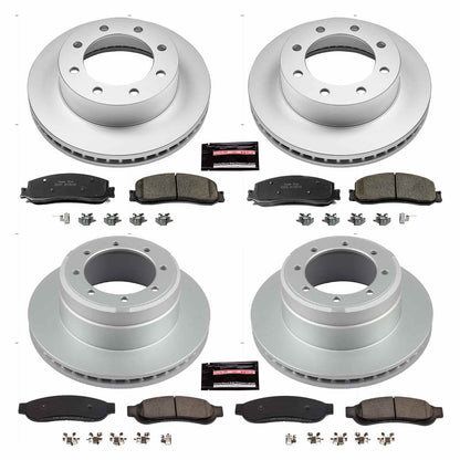 PowerStop Power Stop 2012 Ford F-350 Super Duty Front & Rear Z17 Evolution Geomet Coated Brake Kit CRK6546